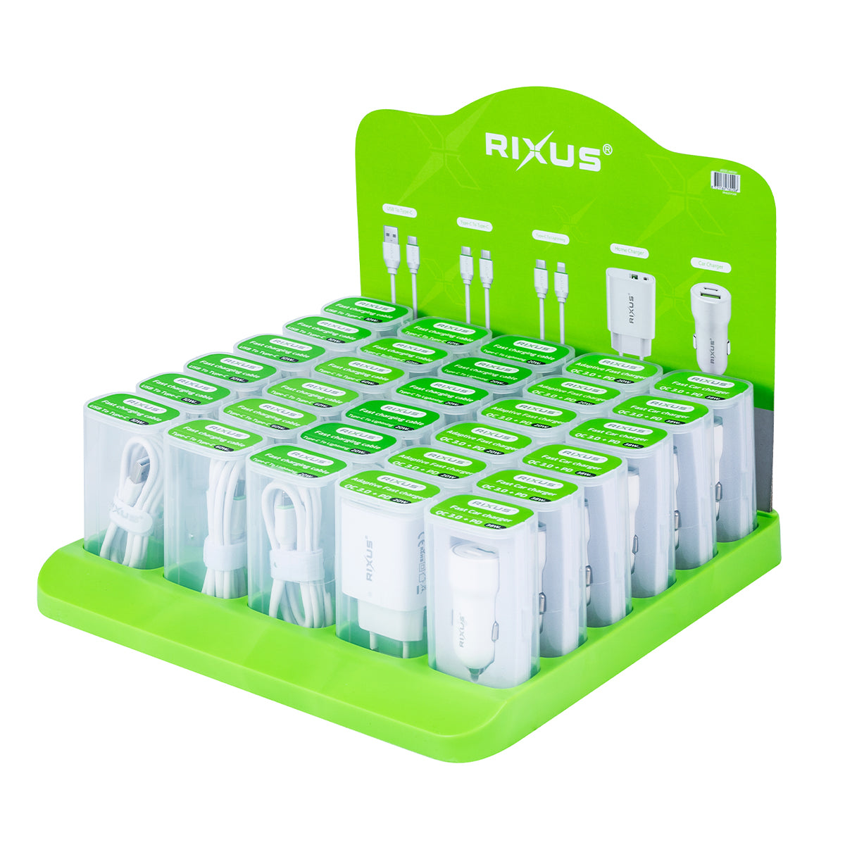 Rixus RX2022S Fast Cable Serie For Type-C to Lightning(Counter Display)