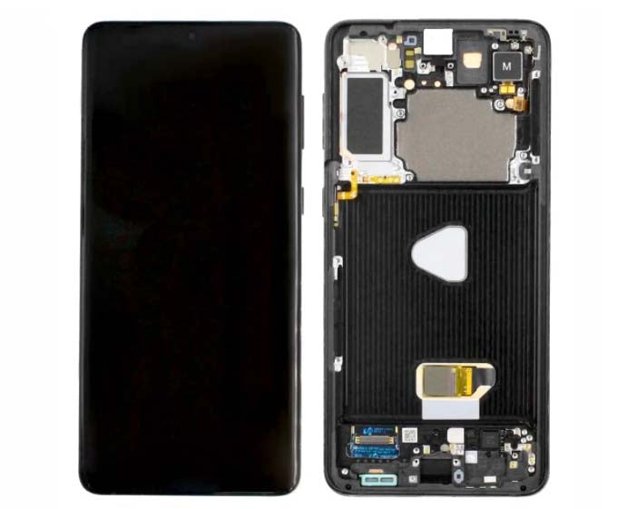 Samsung Galaxy S21 Plus 5G G996B Display And Digitizer Compl (No Camera/Battery) Phantom Black Service Pack