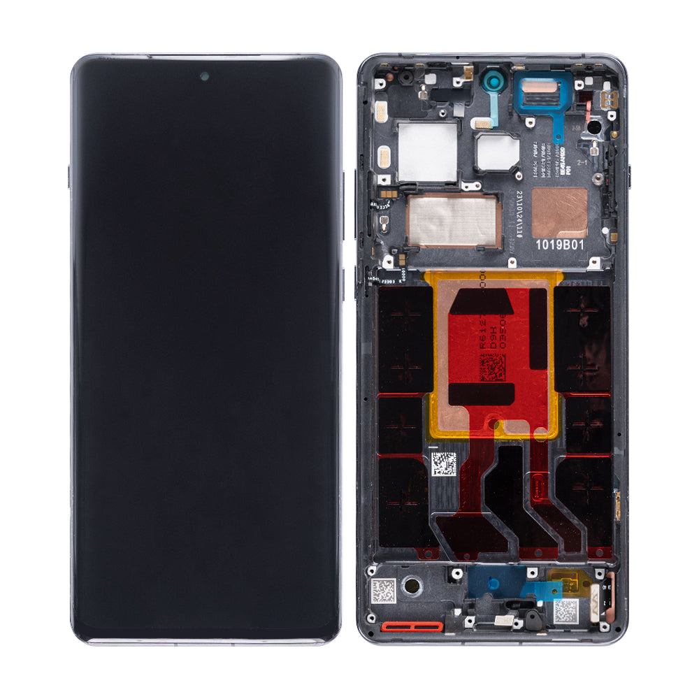 OnePlus 12 Display And Digitizer With Frame Black Service Pack