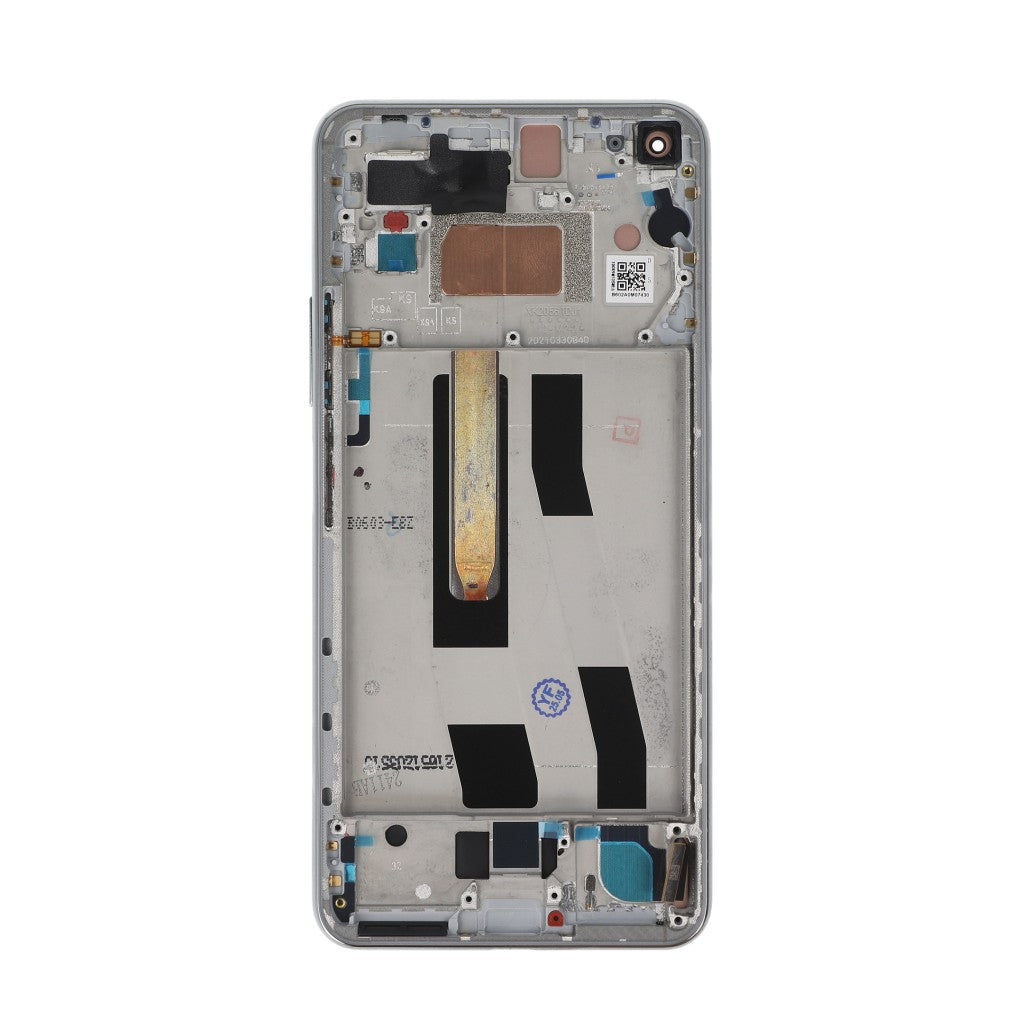 Xiaomi 11 Lite 5G NE Display And Digitizer With Frame Snowflake White Service Pack