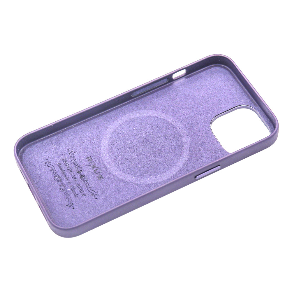Rixus Classic 02 Case With MagSafe For iPhone 12,12 Pro Purple