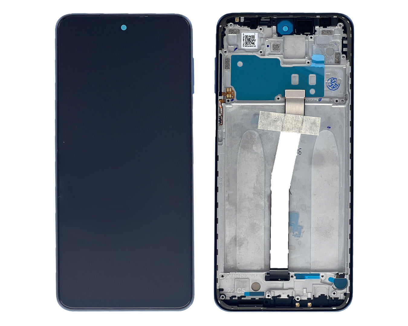 Xiaomi Redmi Note 9 Pro, 9S Display And Digitizer With Frame Interstellar Gray Service Pack