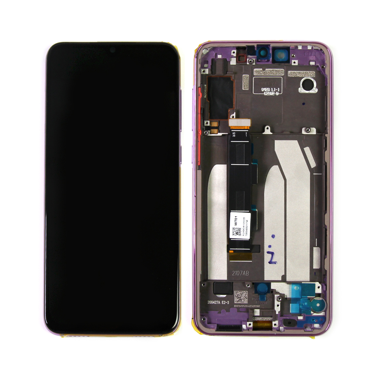 Xiaomi Mi 9 SE Display And Digitizer With Frame Violet Service Pack