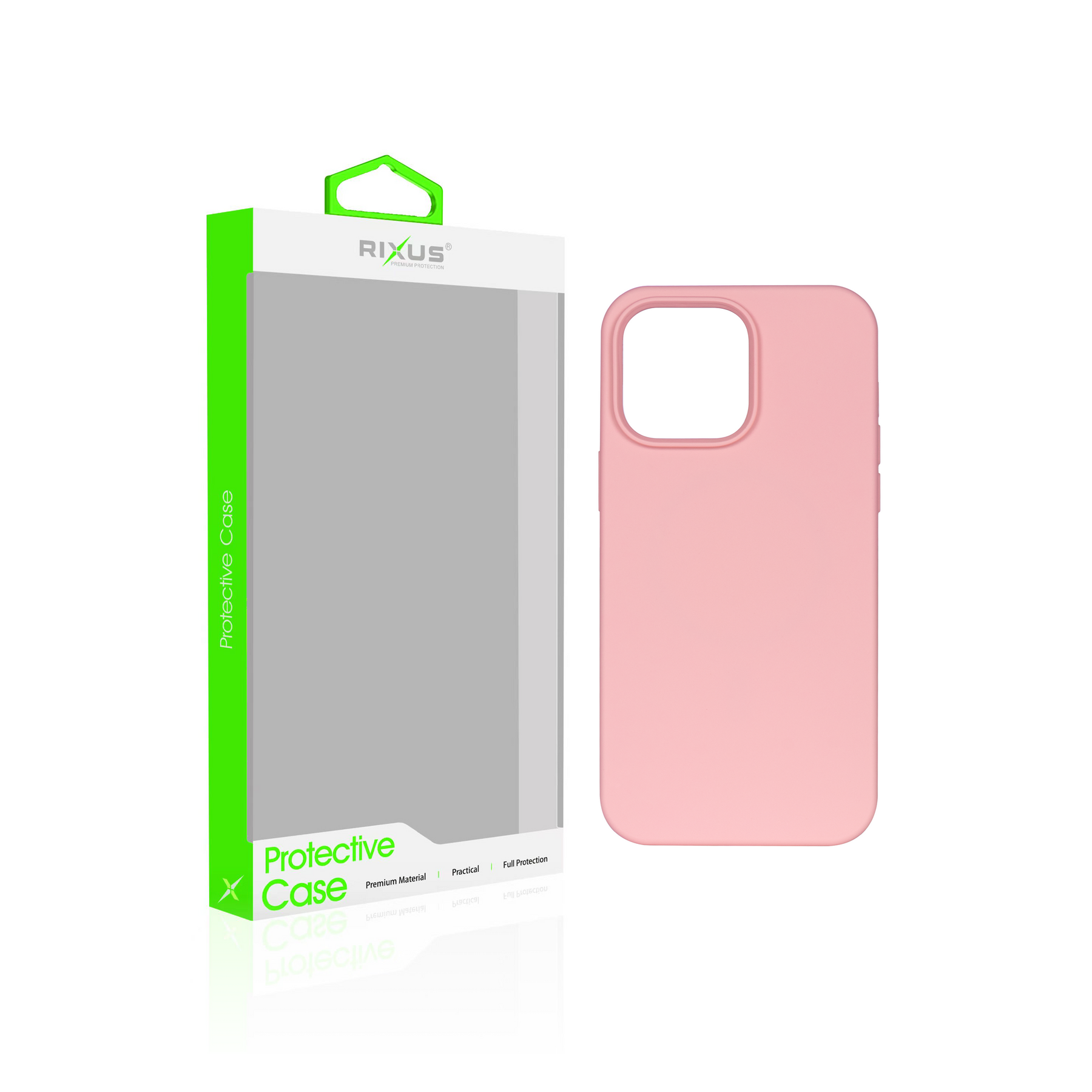Rixus For iPhone 14 Plus Soft TPU Phone Case With MagSafe Pink