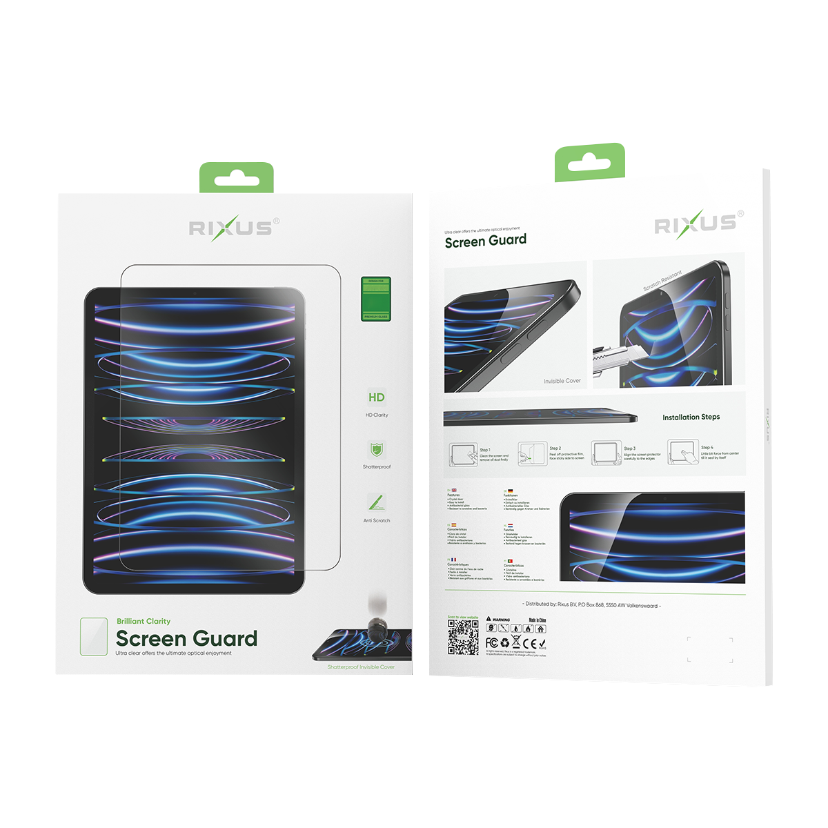 Rixus Screen Guard For iPad 10 10.9'' (2022), iPad 11 (2025) Clear