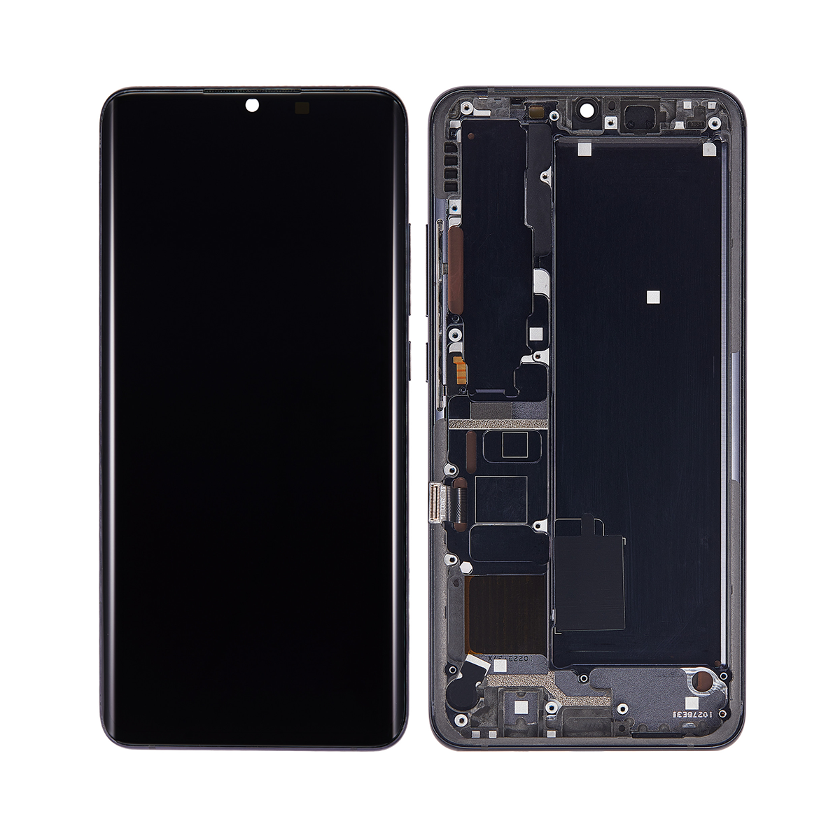 Xiaomi Mi Note 10, Mi Note 10 Pro Display And Digitizer With Frame Midnight Black Service Pack