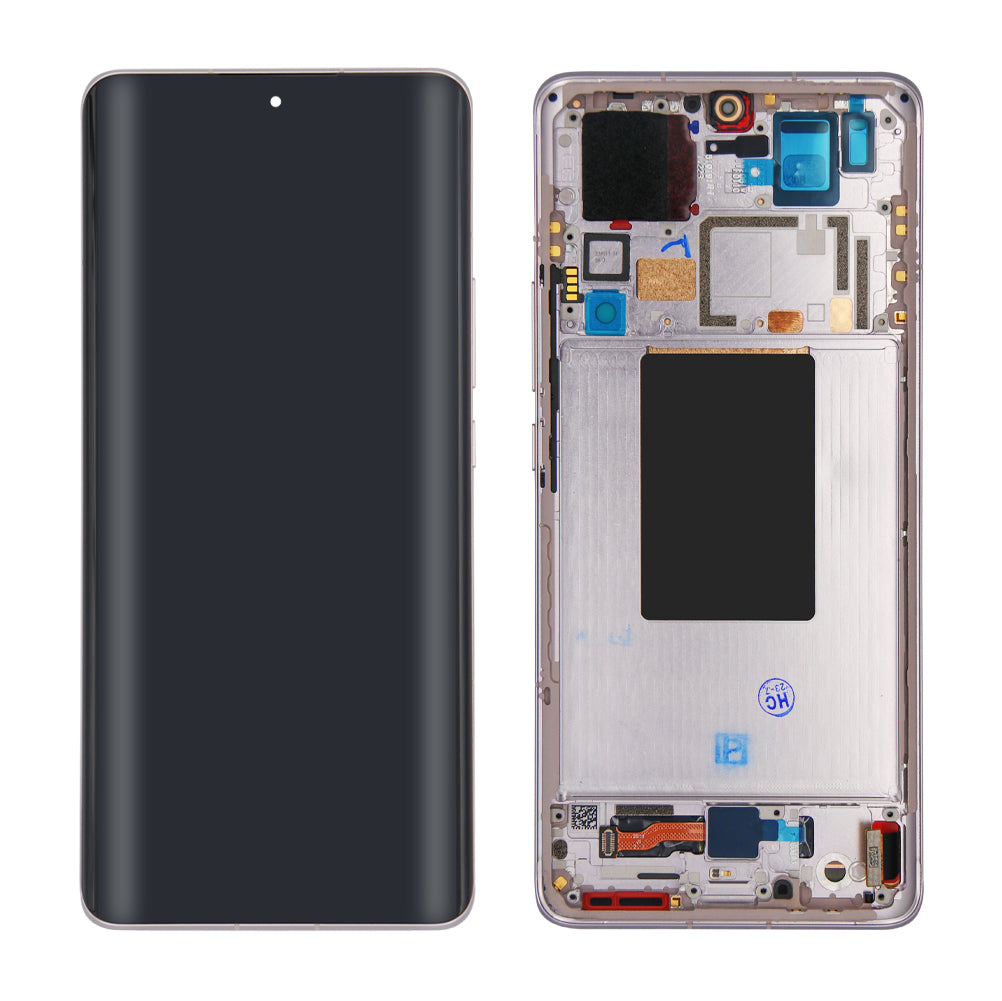 Xiaomi 12 Pro Display And Digitizer With Frame Purple Gold Service Pack