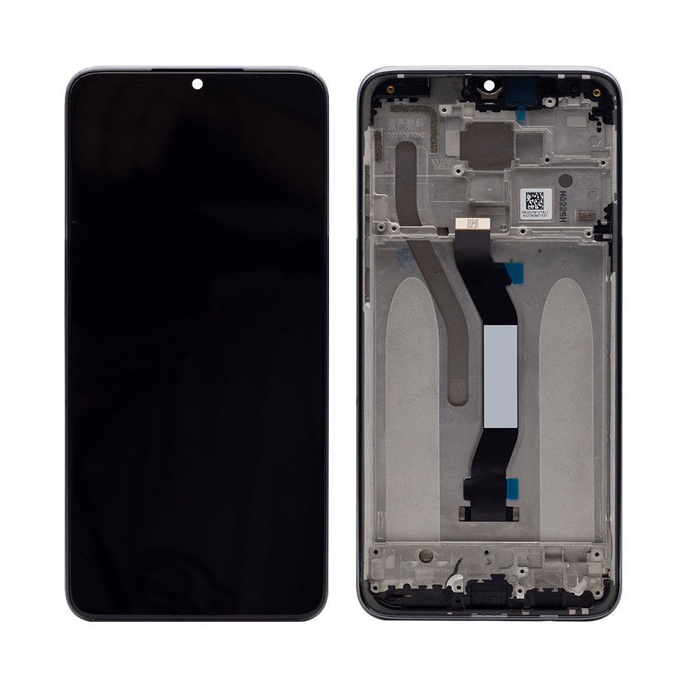 Xiaomi Redmi Note 8 Pro Display And Digitizer With Frame Black Service Pack