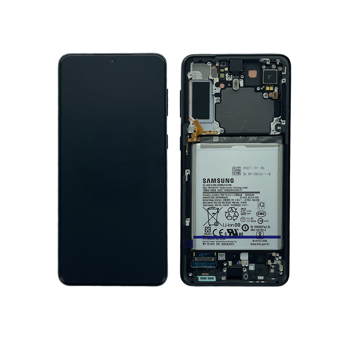 Samsung Galaxy S21 Plus 5G G996B Display And Digitizer Complete Phantom Black Service Pack