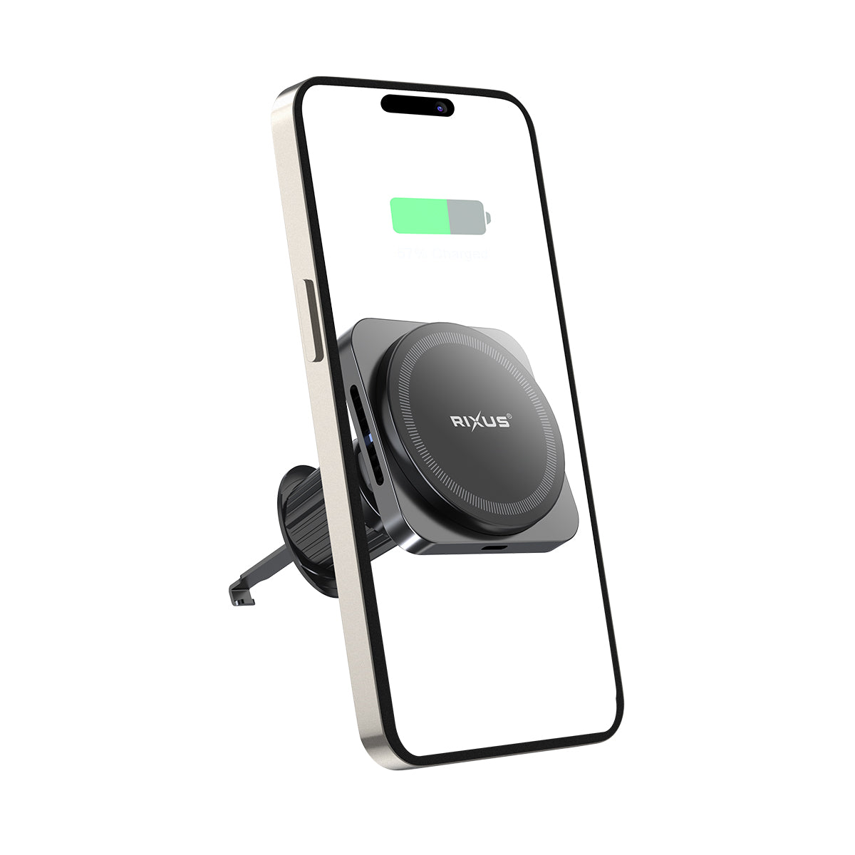 Rixus RXWC20 Wireless Car Charger for Magsafe Car Mount 15W Space Gray