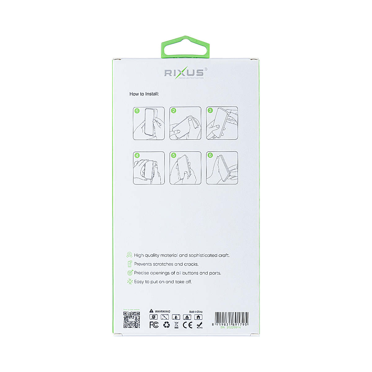 Rixus For Samsung Galaxy A54 Anti-Burst Case Transparent