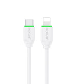 Rixus RXUC18L Fast Charging USB-C To Lightning Cable White