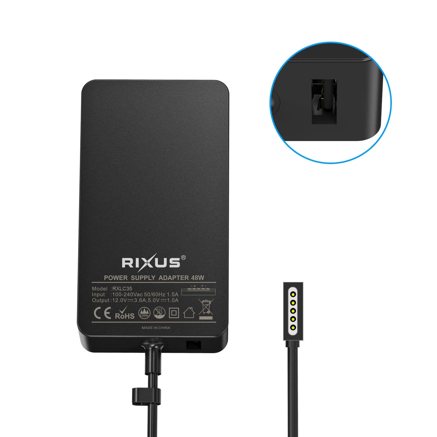 Rixus RXLC35 Microsoft Surface Charger 48W