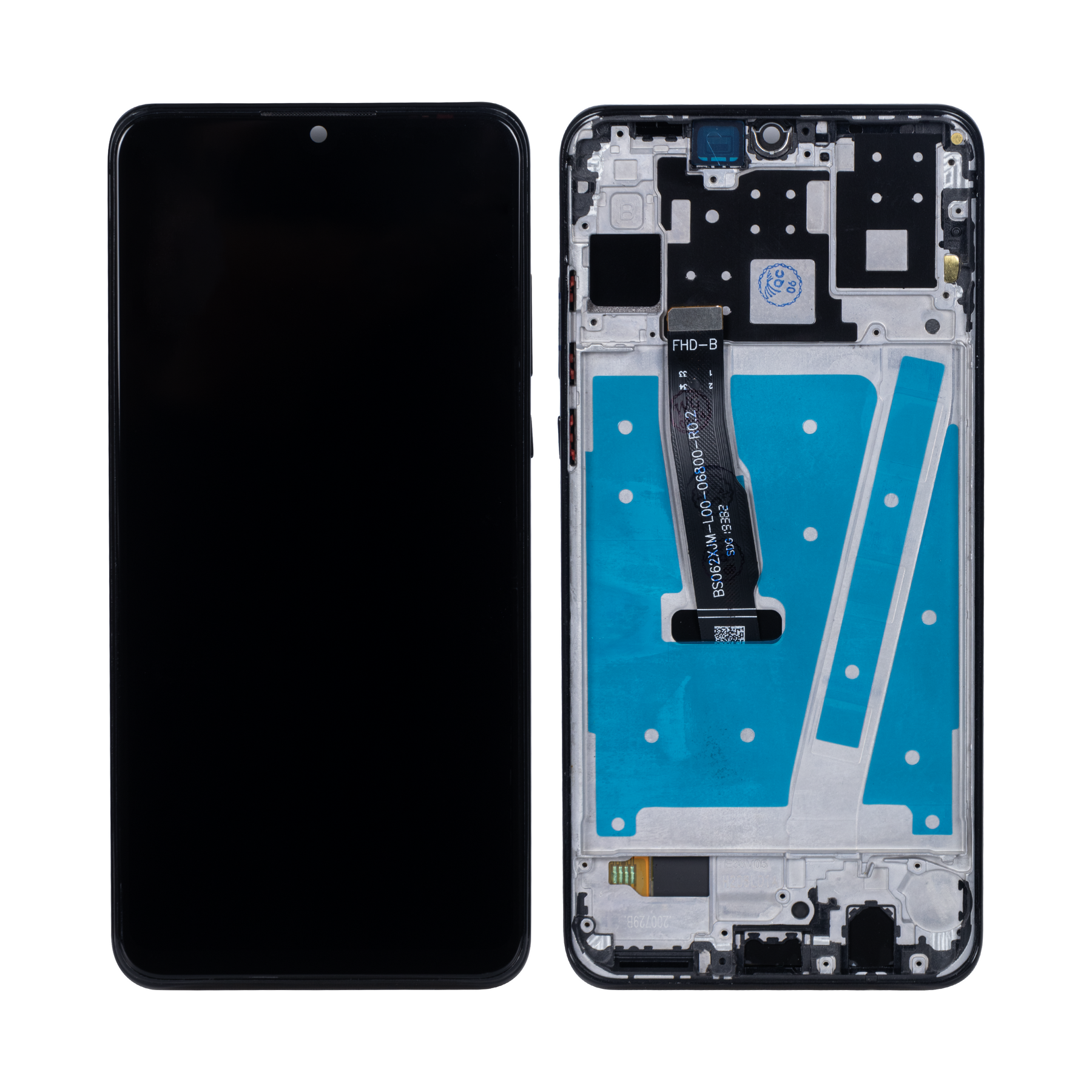 Huawei P30 Lite New Edition Display And Digitizer With Frame Midnight Black Service Pack