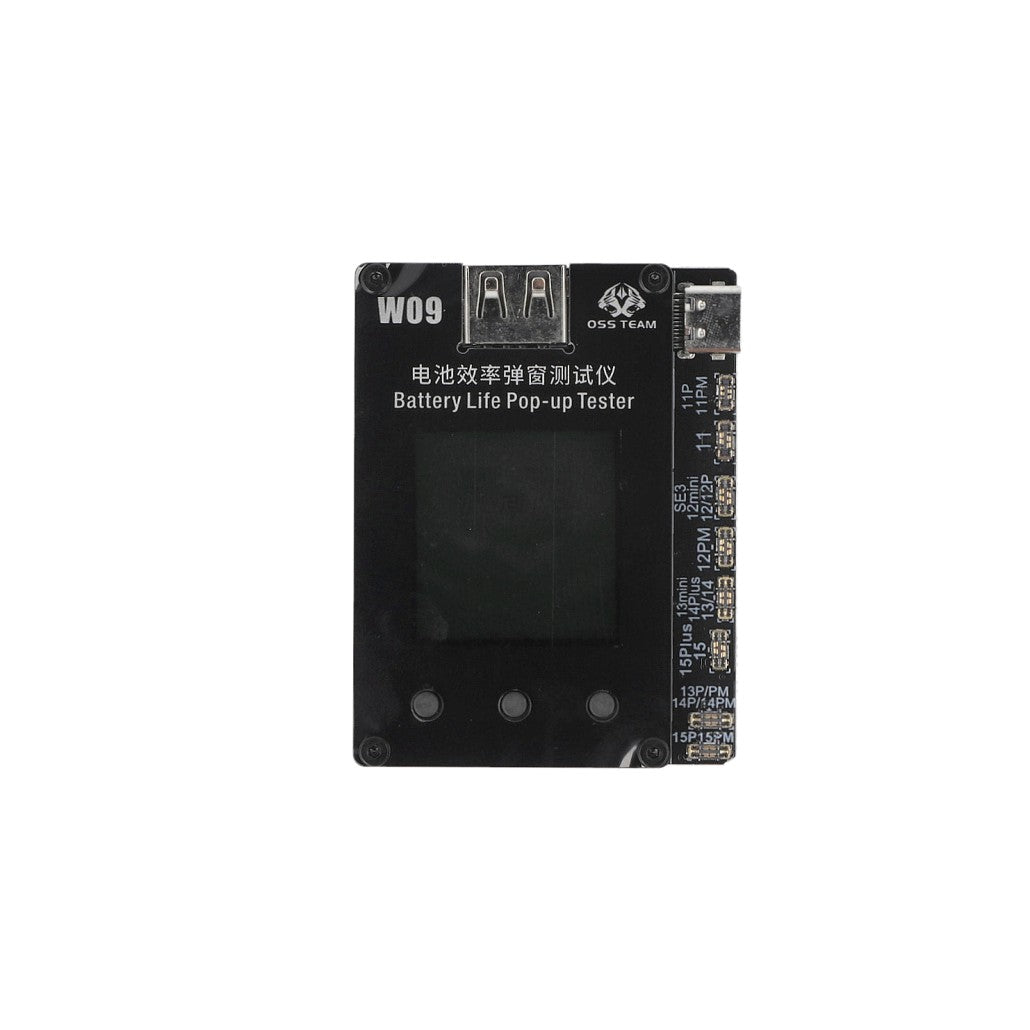 W09 Pro V3 Battery Life Pop-up Tester