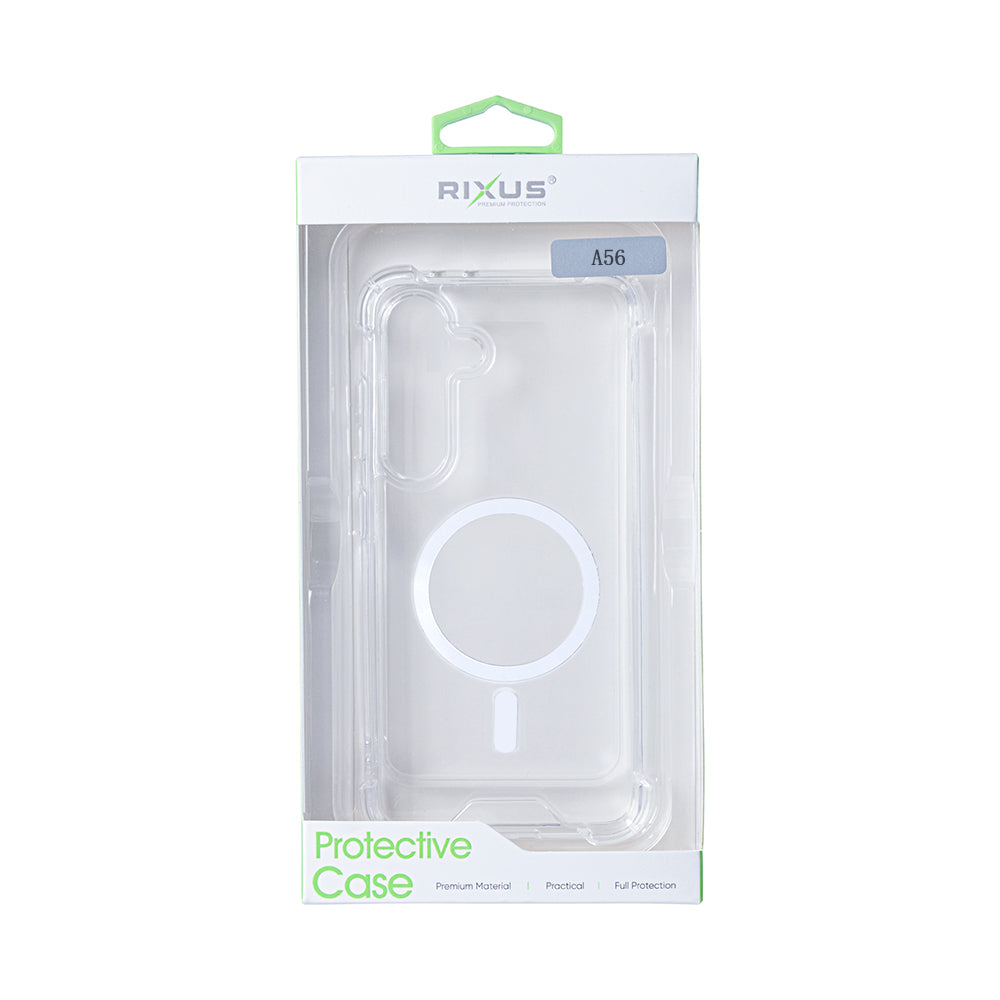 Rixus Anti-Burst Case With MagSafe For Samsung Galaxy A56 A566B Transparent