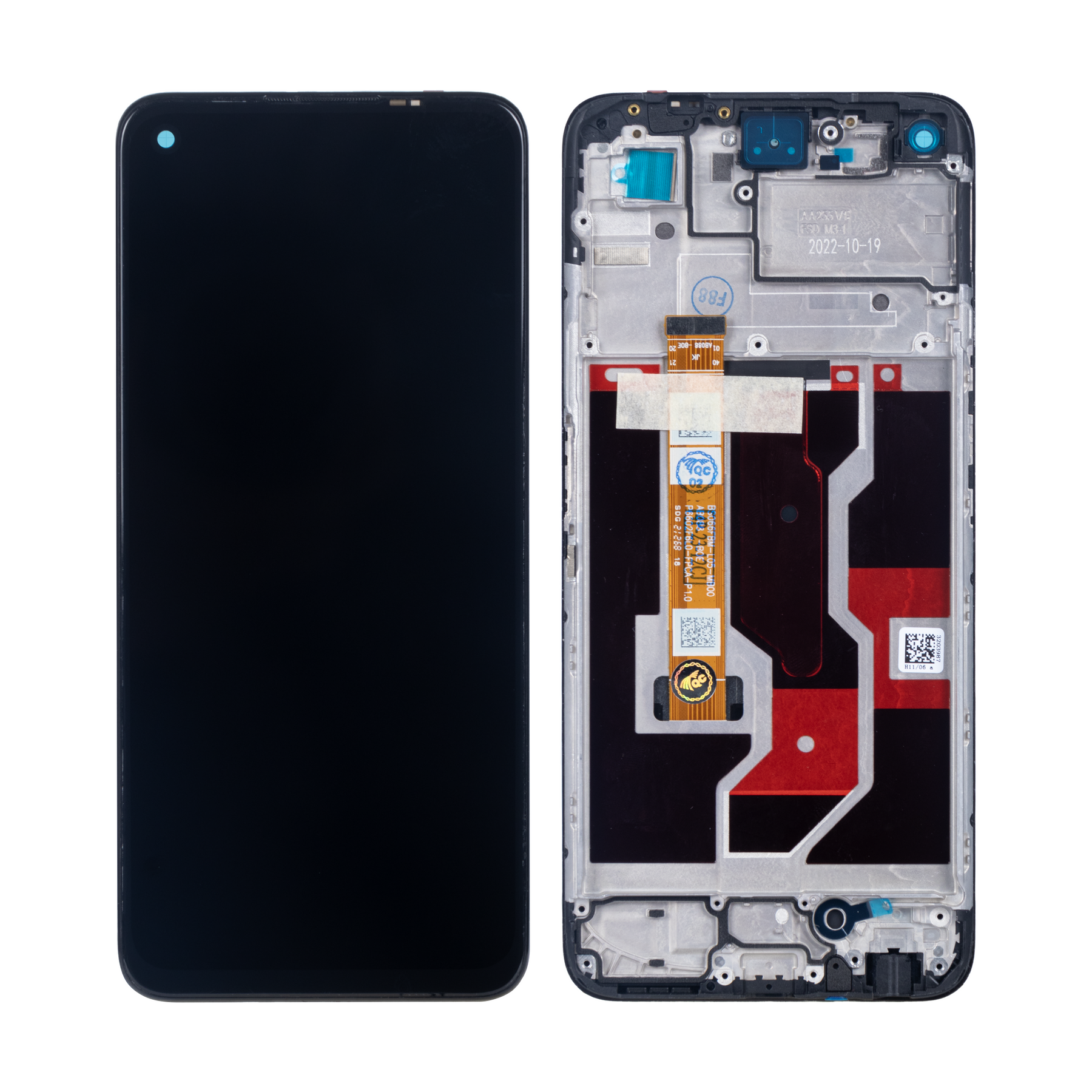 Oppo A96 CPH2333 Display And Digitizer With Frame Starry Black Service Pack