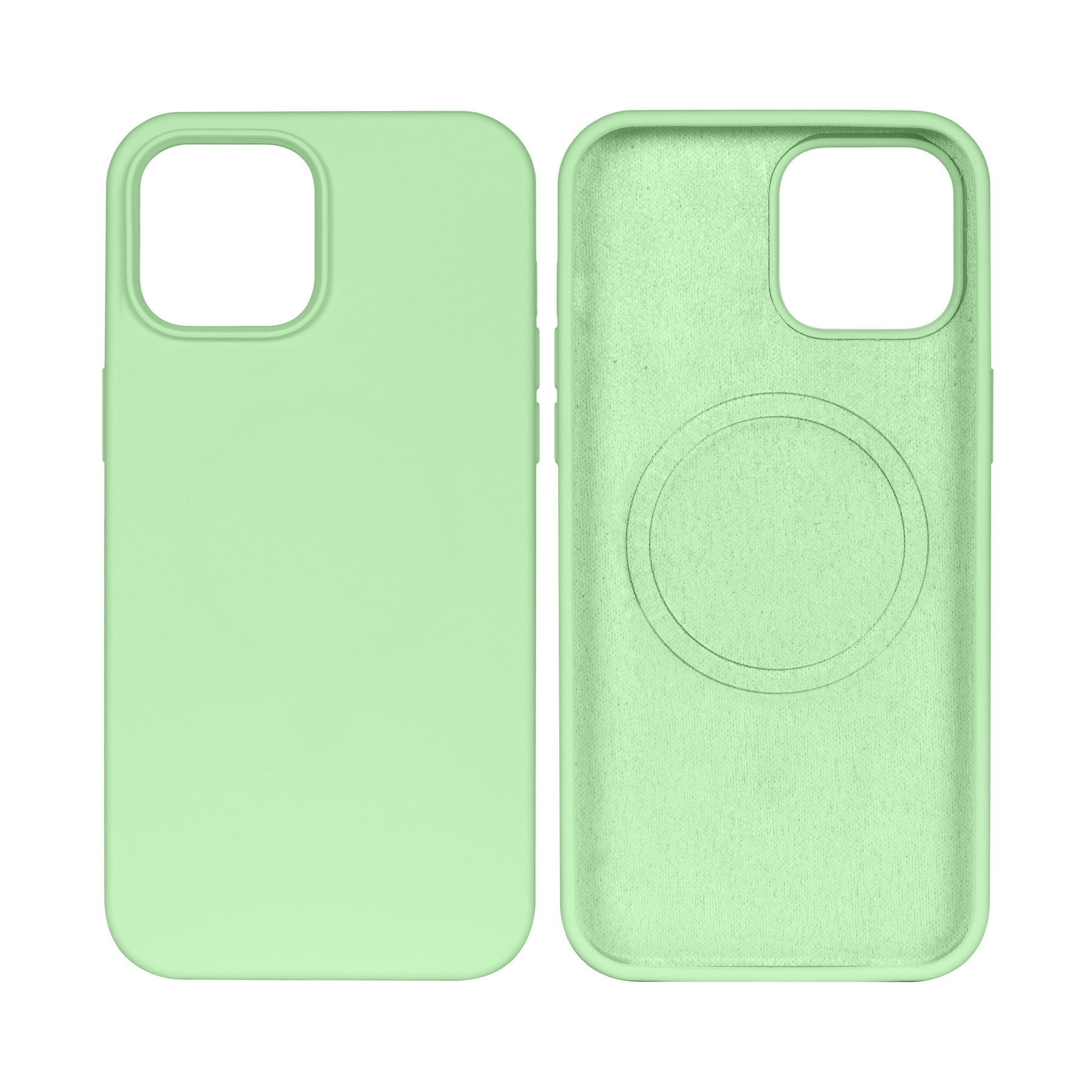 Rixus For iPhone 13 Soft TPU Phone Case With MagSafe Matcha