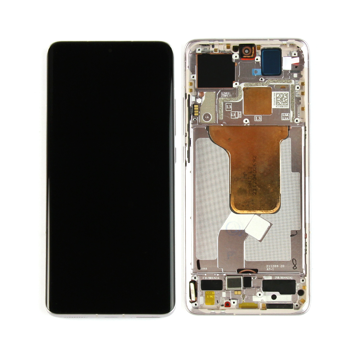 Xiaomi 12, 12X, 12S Display And Digitizer With Frame Purple Service Pack