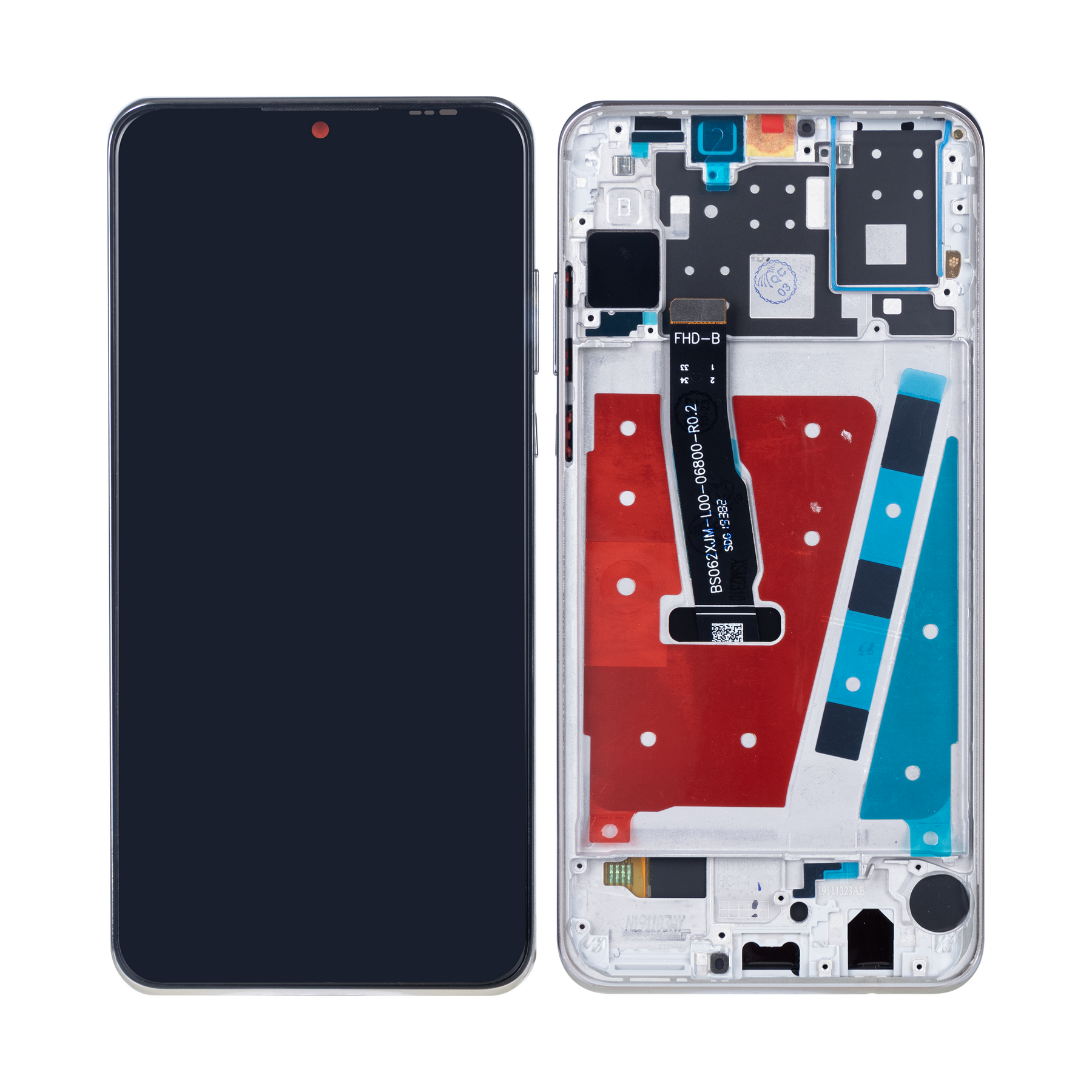 Huawei P30 Lite New Edition Display And Digitizer With Frame Pearl White Service Pack