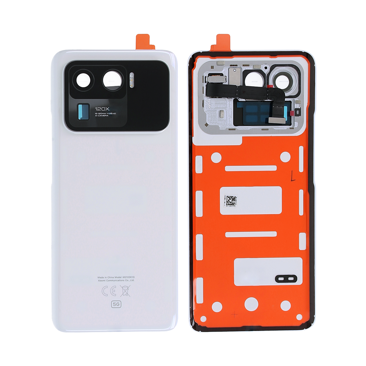 Xiaomi Mi 11 Ultra Back Cover Ceramic White With Lens Original
