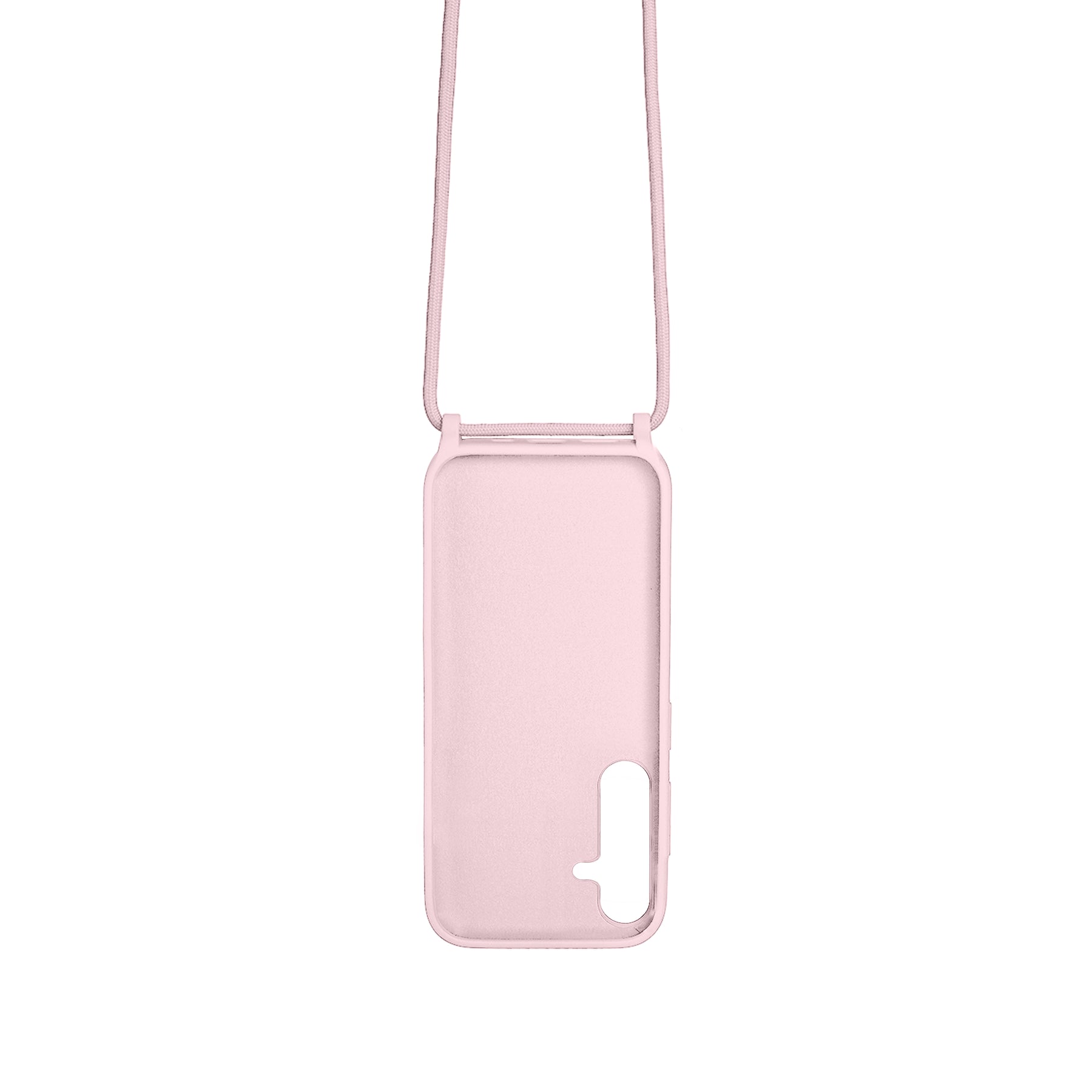 Rixus For Samsung Galaxy S24 5G S921B TPU Necklace Cord Cover Pink