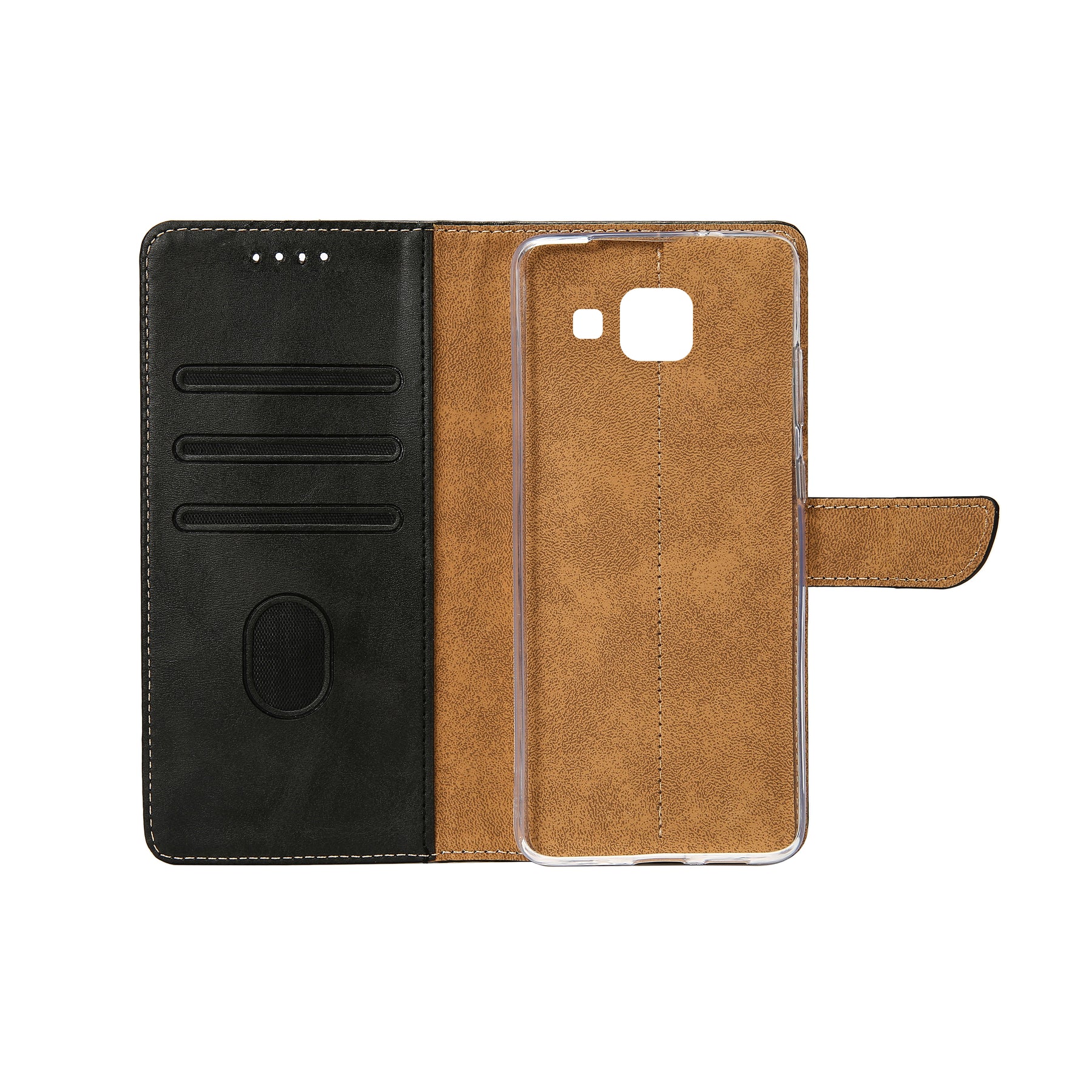 Rixus Bookcase For Samsung Galaxy A5 A520F Black