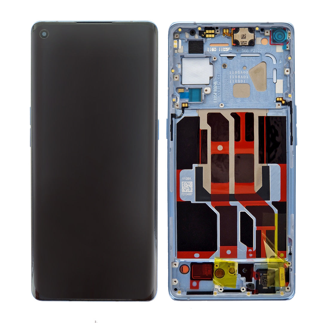 Oppo Reno 6 Pro 5G CPH2249, 6 Pro Plus 5G PENM00 Display And Digitizer With Frame Blue Service Pack