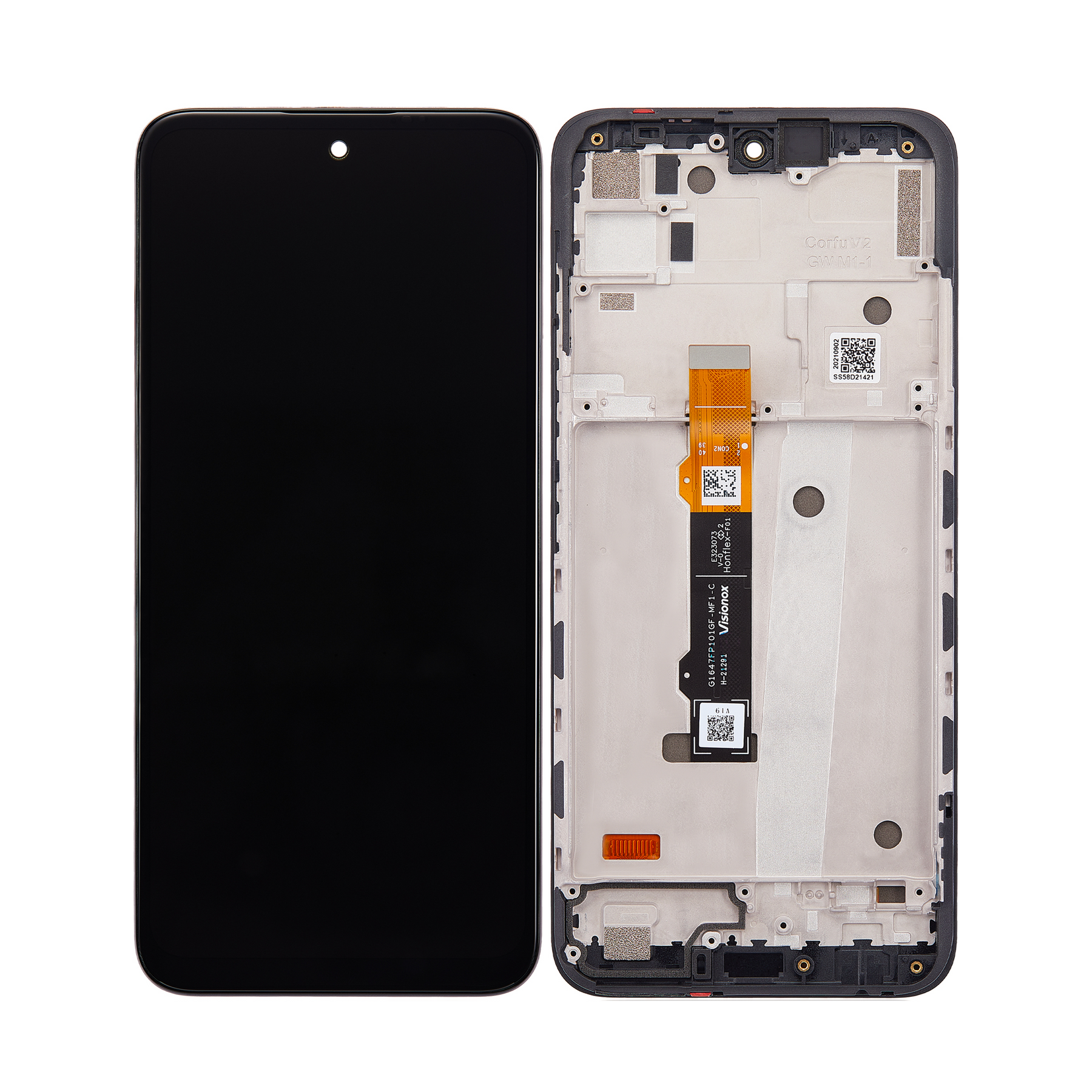 Motorola Moto G71 5G XT2169 Display And Digitizer With Frame Black Service Pack