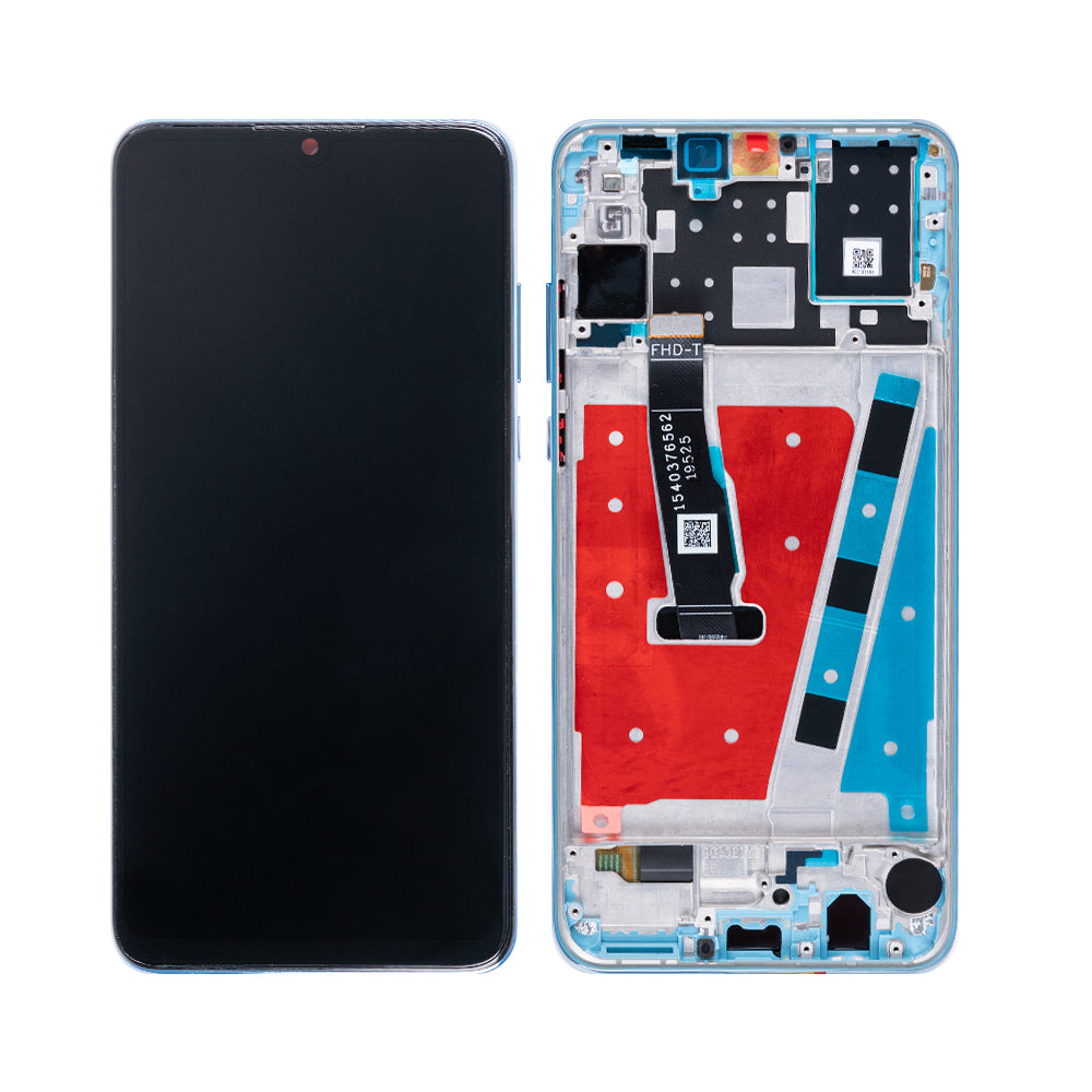 Huawei P30 Lite Display And Digitizer With Frame Peacock Blue Refurbished