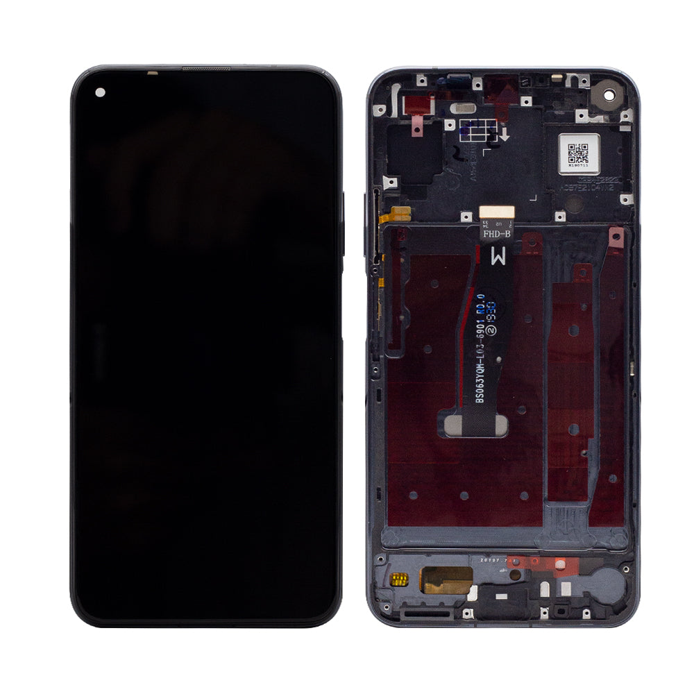 Huawei Honor 20 (YAL-AL00 YAL-L21) Nova 5T (YAL-L61) Display and Digitizer Complete Midnight Black Service Pack