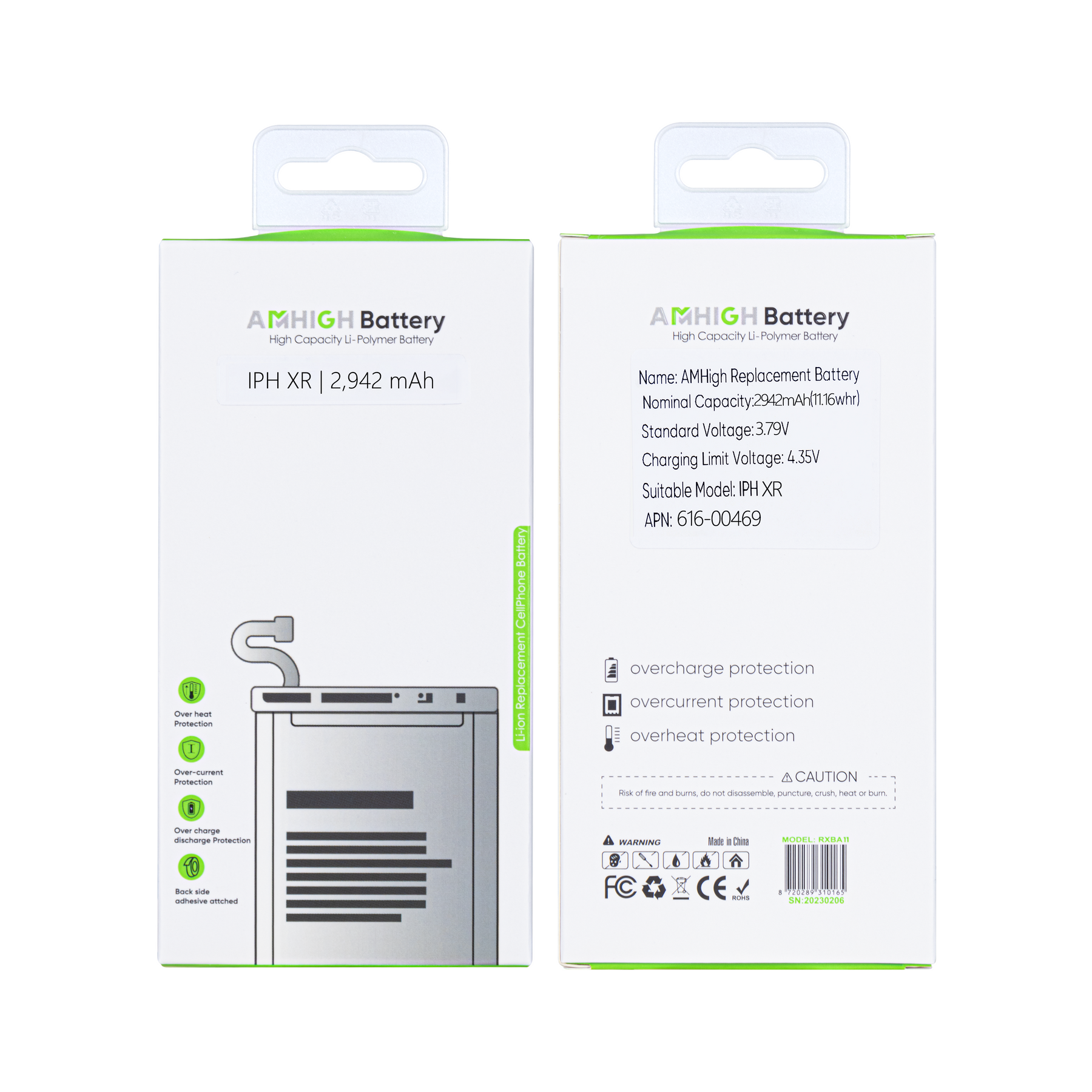 For iPhone XR Battery with TI-Chip
