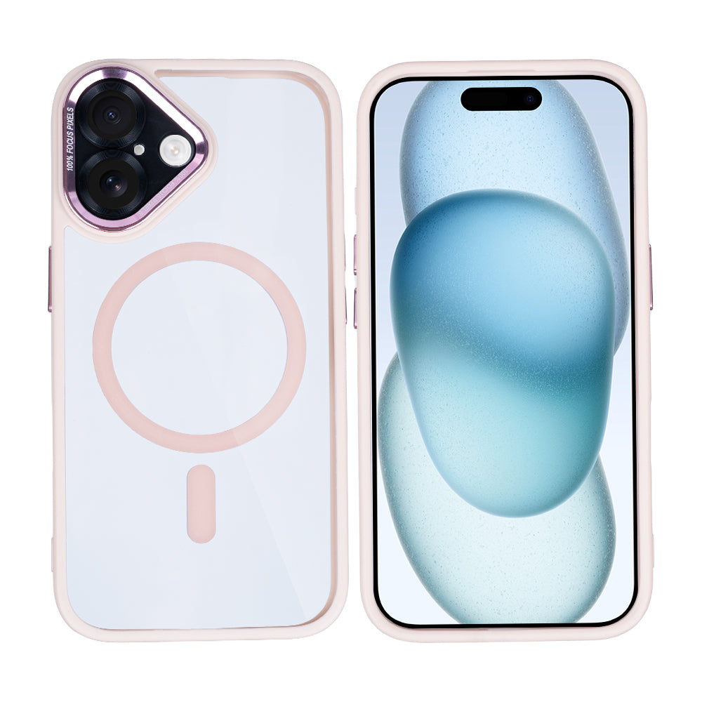 Rixus Classic 04 Case With MagSafe For iPhone 16 Pink