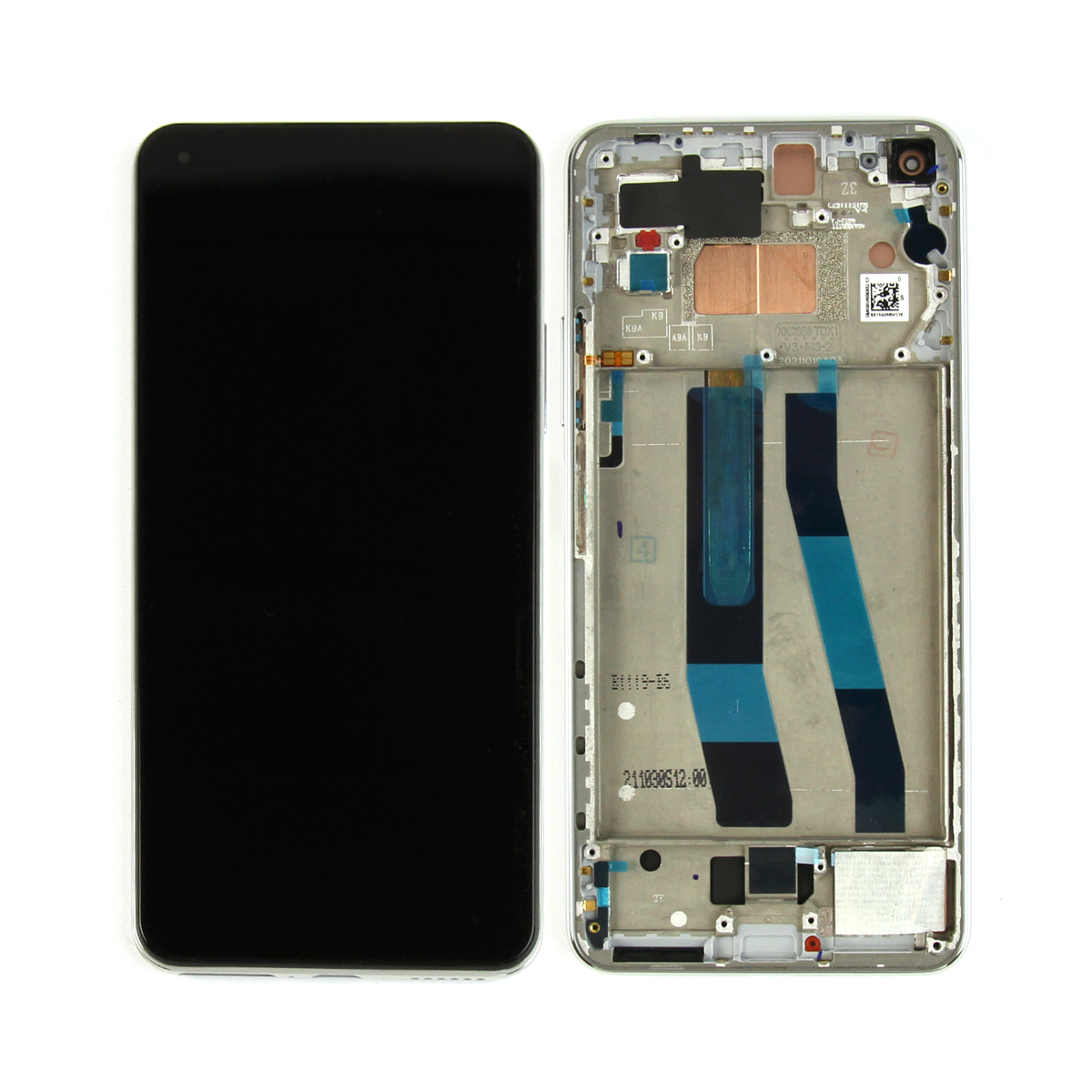 Xiaomi 11 Lite 5G NE Display And Digitizer With Frame Snowflake White Service Pack