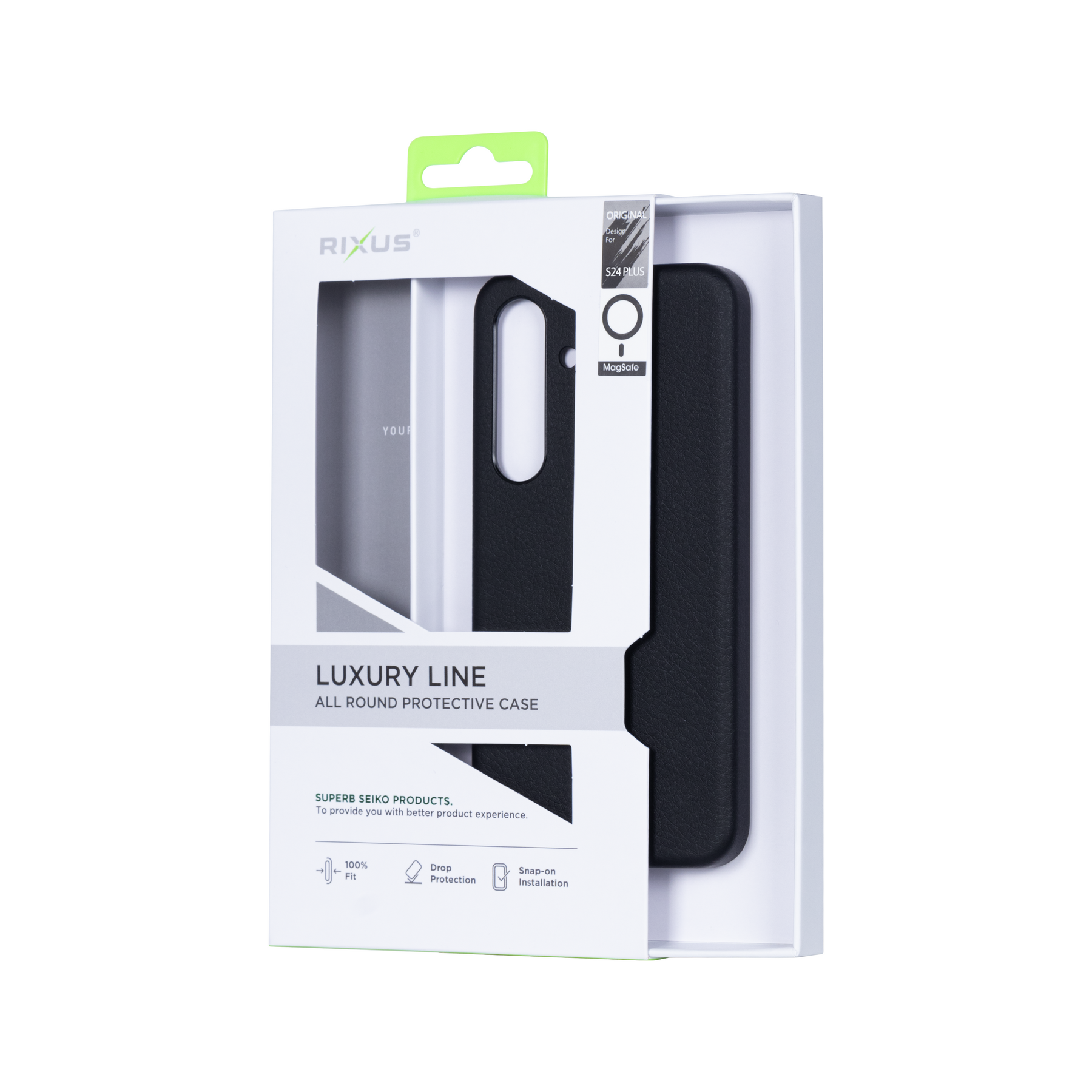 Rixus Classic 02 Case With MagSafe For Samsung Galaxy S24 Plus S926B Black