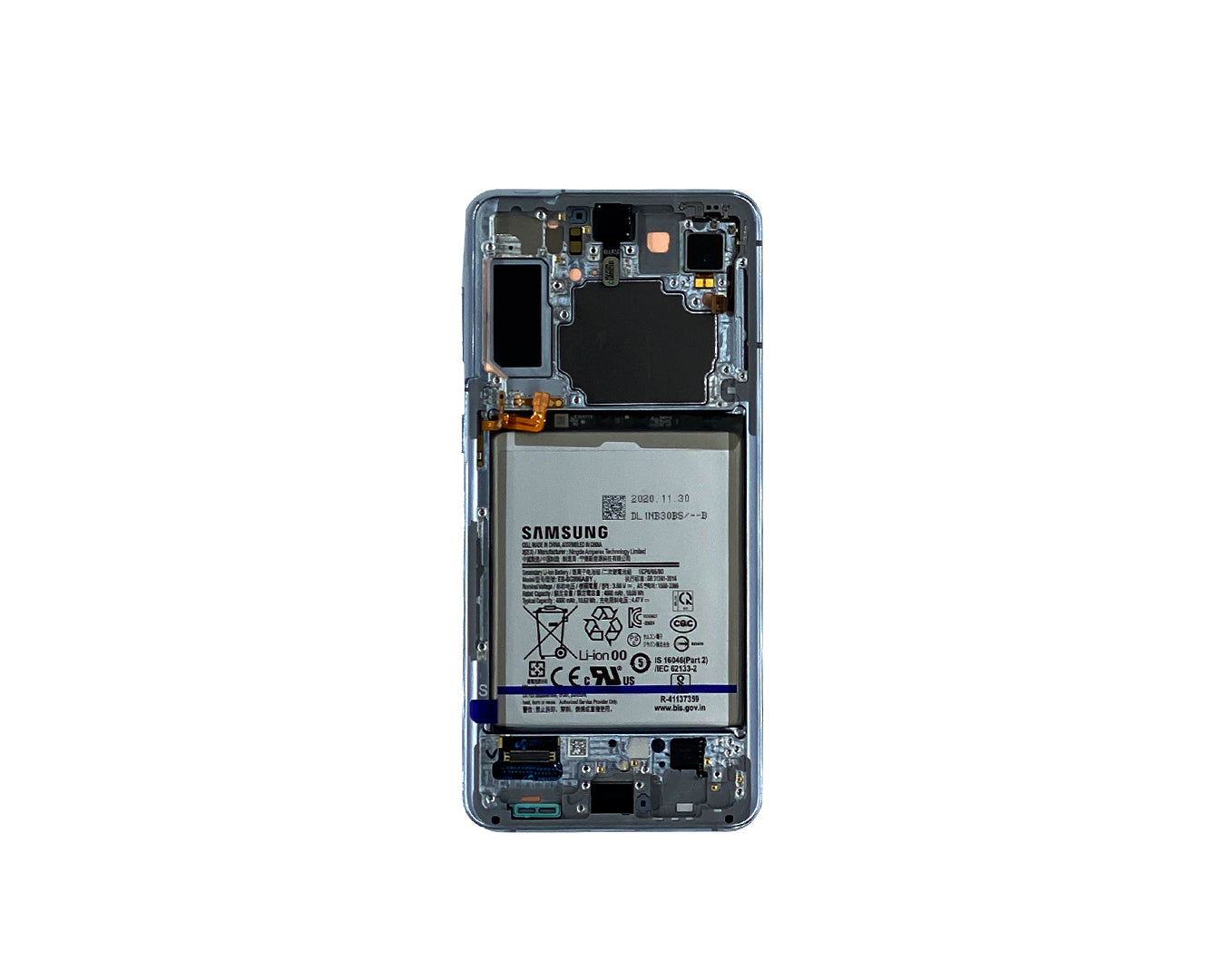 Samsung Galaxy S21 Plus 5G G996B Display And Digitizer Complete Phantom Silver Incl. Battery Service Pack