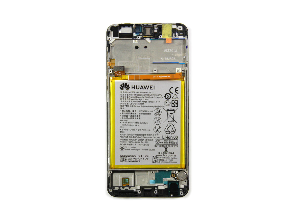 Huawei P smart (FIG-L31) Display And Digitizer Complete Black (+ Battery) Service Pack