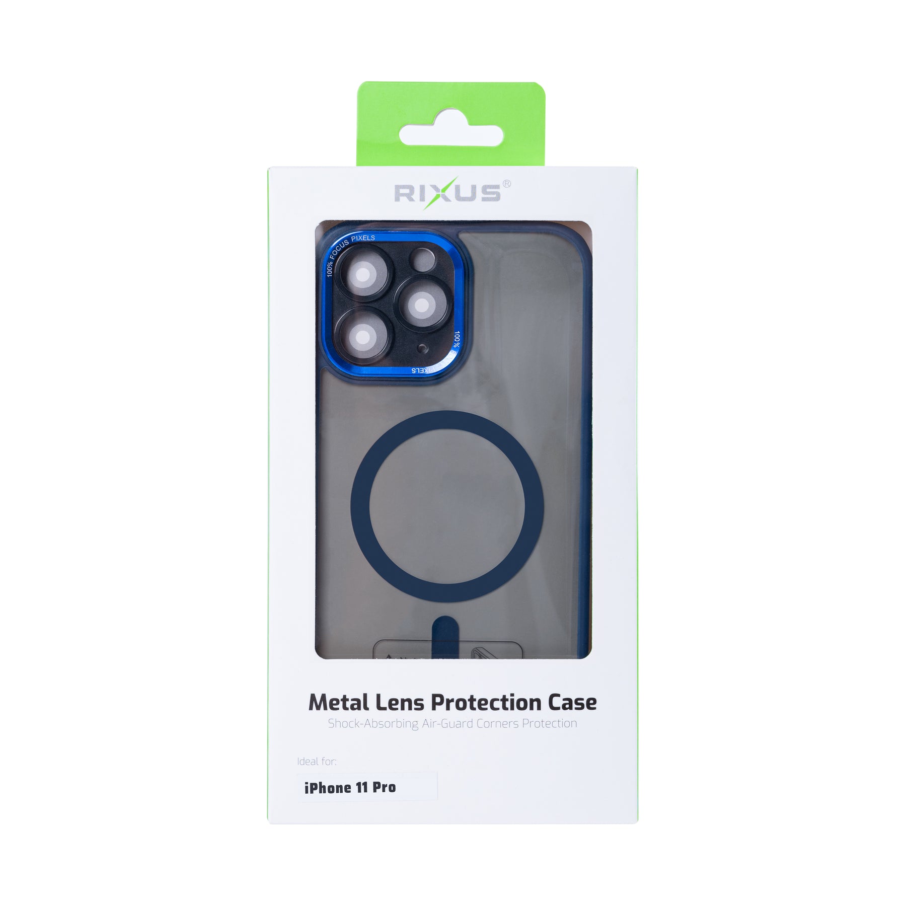 Rixus Classic 04 Case With MagSafe For iPhone 11 Pro Dark Blue