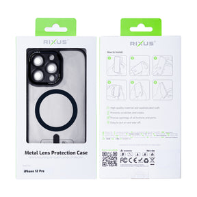 Rixus Classic 04 Case With MagSafe For iPhone 12 Pro Black