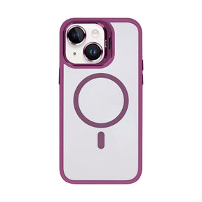 Rixus Classic 03 Case With MagSafe For iPhone 15 Plus Dark Pink