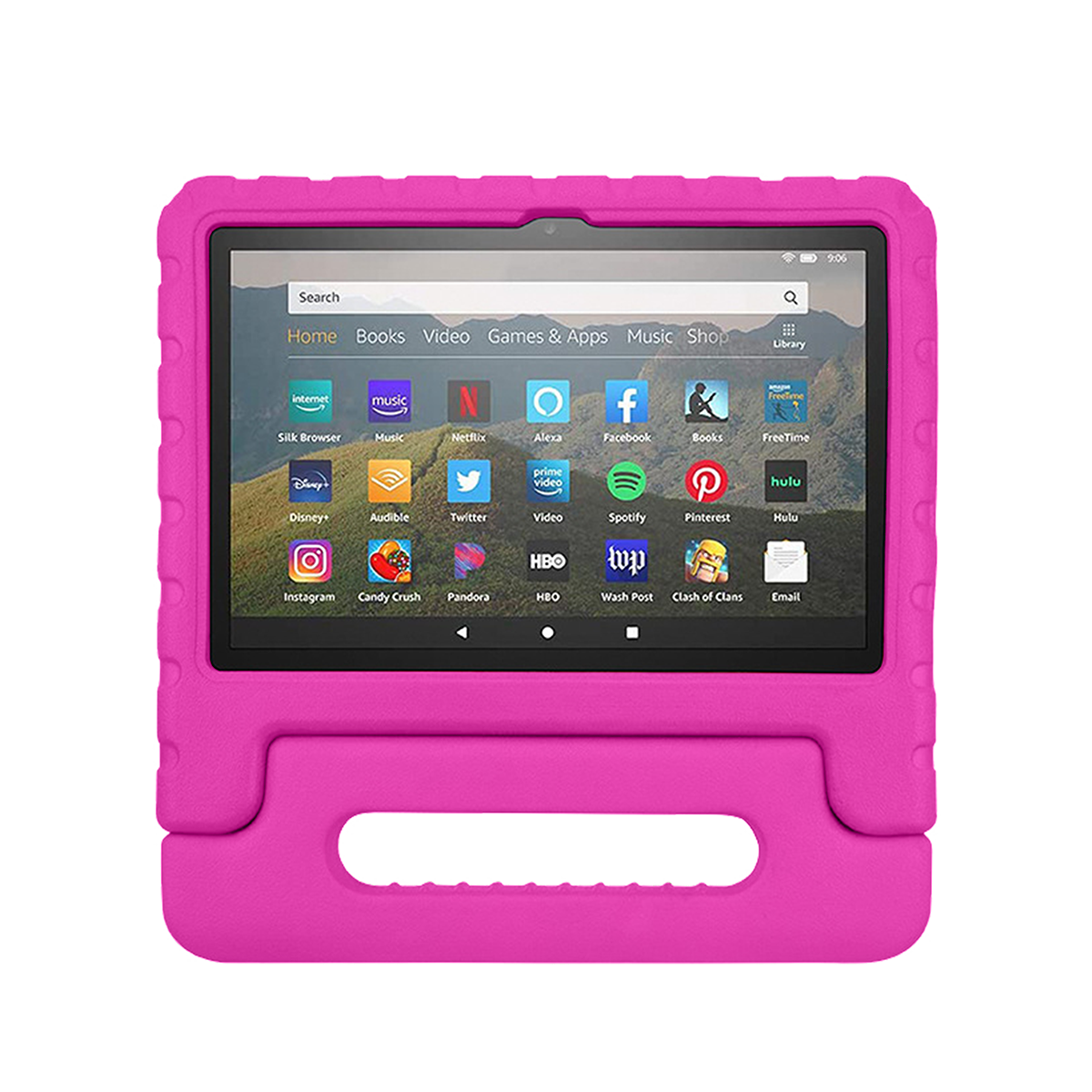 Rixus RXTC06 For iPad Air 1,9.7, iPad 5, iPair 2,9.7, iPad 6, Pro 9.7, iPad 7 Tablet Kids Case Pink