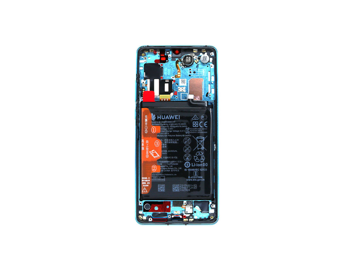 Huawei P30 Pro (2019), P30 Pro New Edition (2020) Display And Digitizer Complete Aurora Blue (Batt)