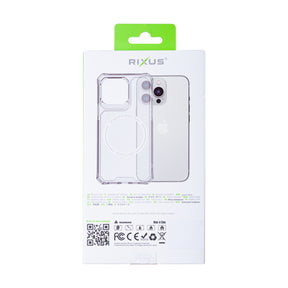 Rixus For iPhone 16 Plus Armor-X Anti Shock Case With MagSafe Transparent