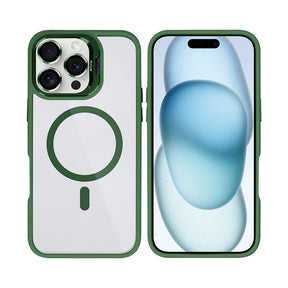 Rixus Classic 03 Case With MagSafe For iPhone 16 Pro Dark Green