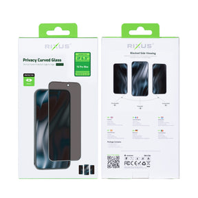 Rixus For iPhone 16 Pro Max Tempered Glass Privacy