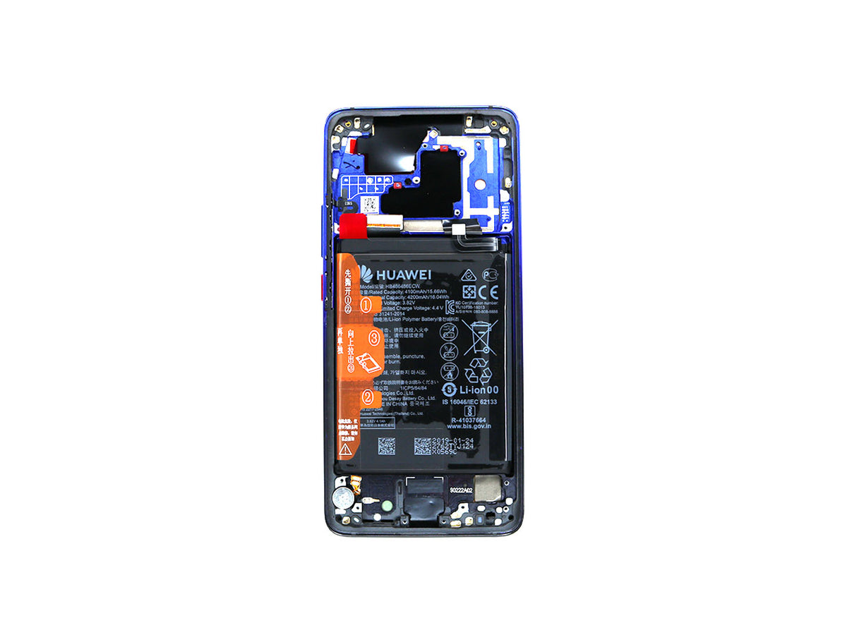 Huawei Mate 20 Pro L09, L29 Display And Digitizer With Frame and Battery Twilight Service Pack