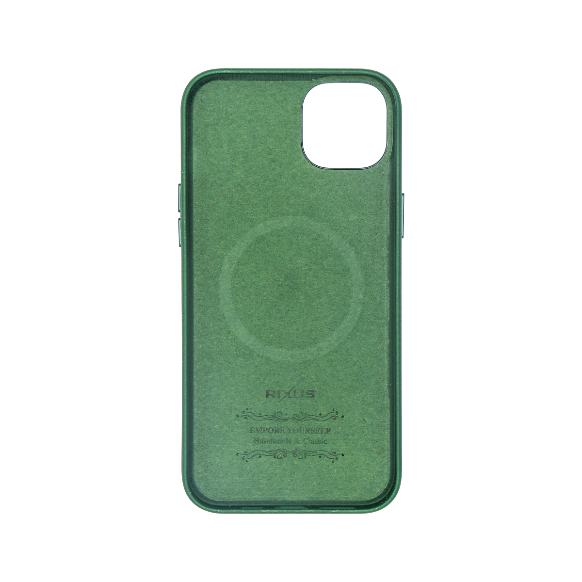 Rixus For iPhone 15 Plus Classic 02 Case With MagSafe Green