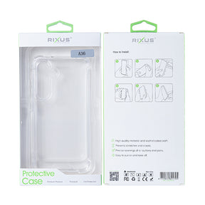 Rixus Anti-Burst Case For Samsung Galaxy A36 A366B Transparent