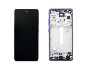 Samsung Galaxy A52s 5G A528B Display And Digitizer With Frame Awesome Violet Service Pack