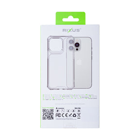 Rixus For iPhone 15 Armor-X Anti Shock Case Transparent